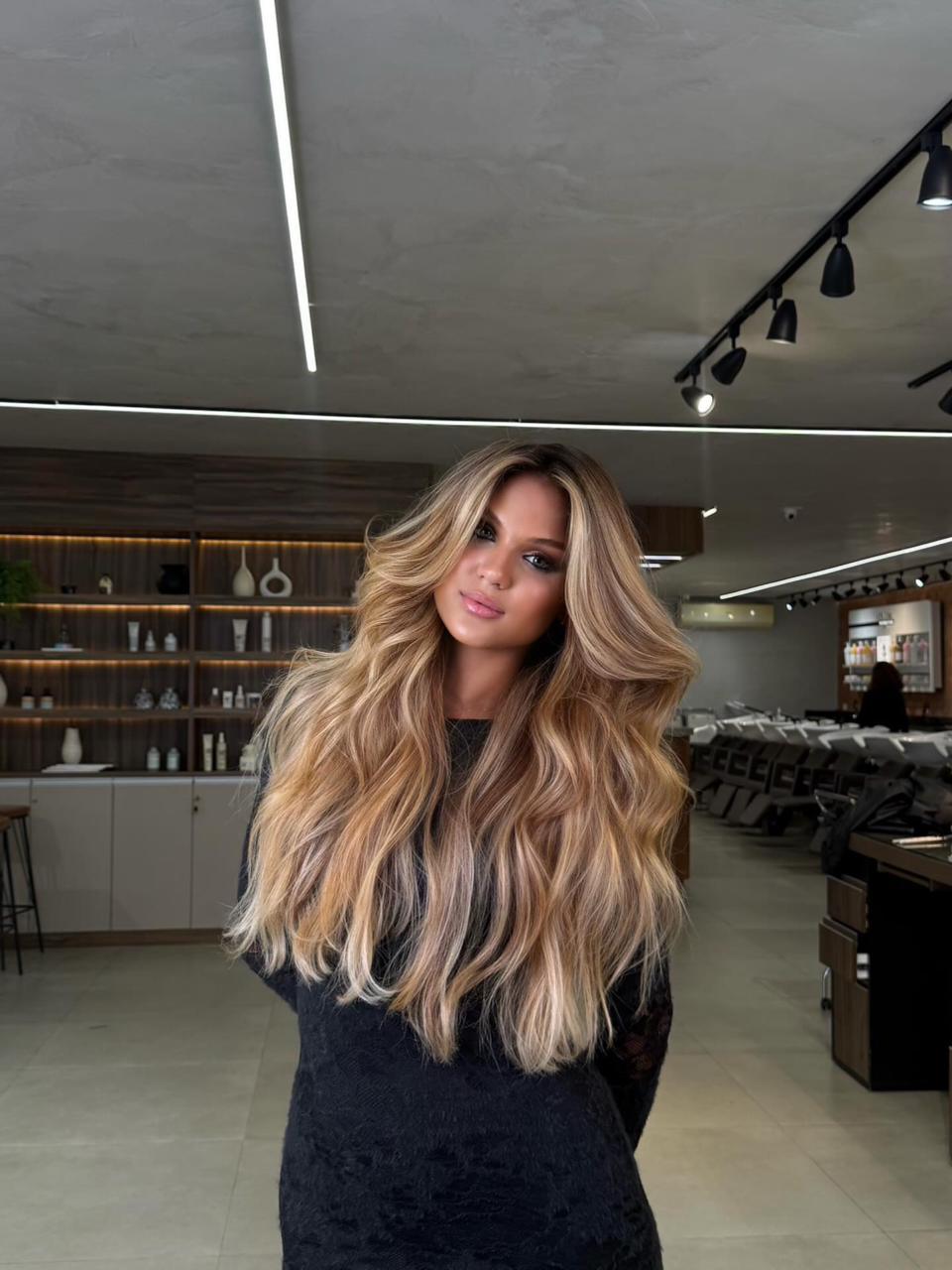 Resultado real de cabelo longo com densidade e integração natural
